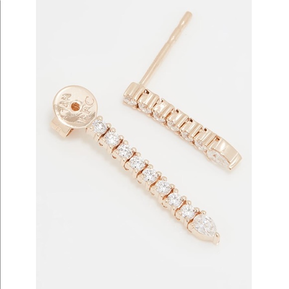 Elegant Gold and Silver Drop Earrings - Picture 9 of 10